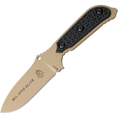 TOPS Mil-SPIE Elite Black Canvas Micarta MIL3-ELITE survival knife

