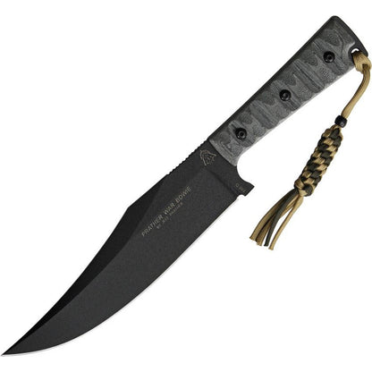 TOPS Knives Prather War Bowie Fixed Blade Knife (7.8" Black) PWB-01
