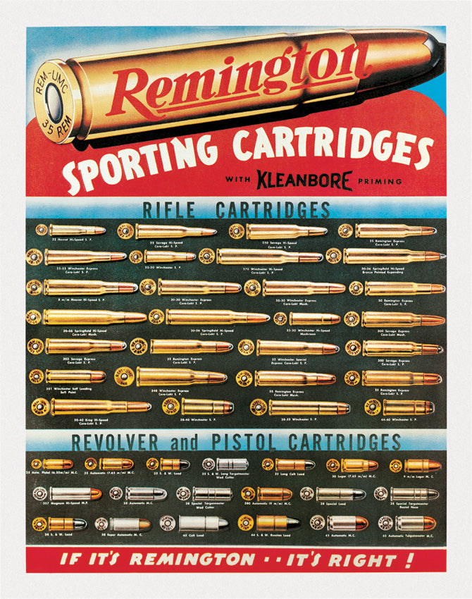 Tin Signs Remington Sporting Cartridges 1001