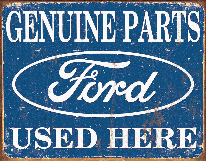 Tin Signs Ford Parts Used Here 1422
