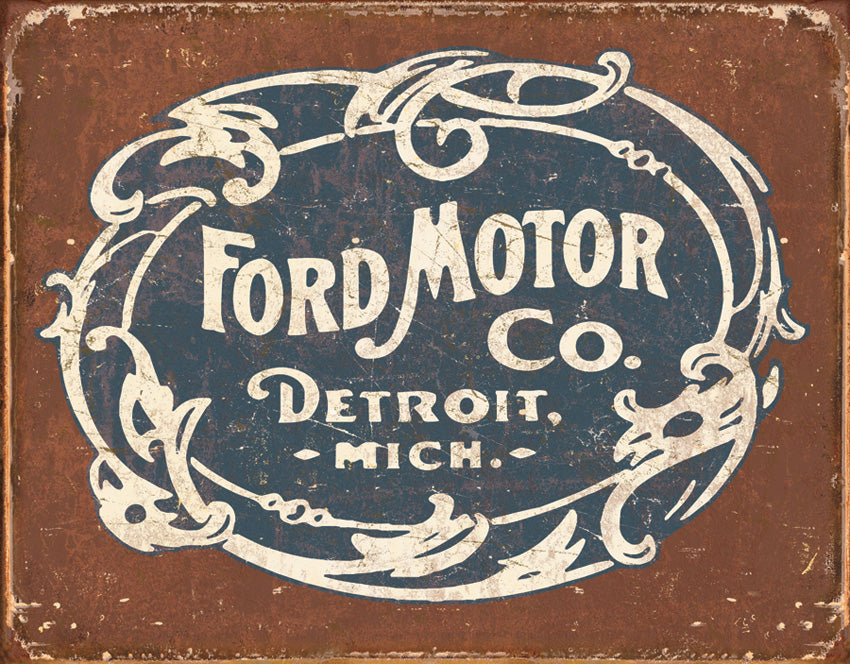 Tin Signs Ford Historic Logo 1707