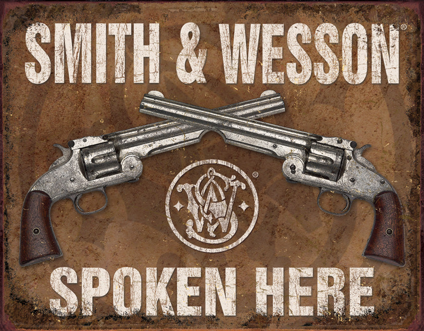 Tin Signs S&W Spoken Here 1849