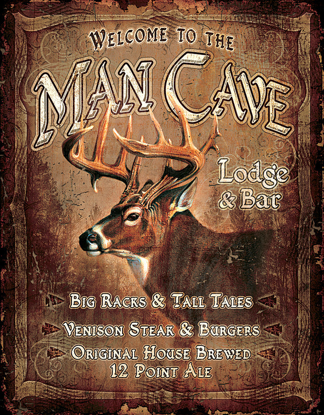 Tin Signs Man Cave Lodge 1868