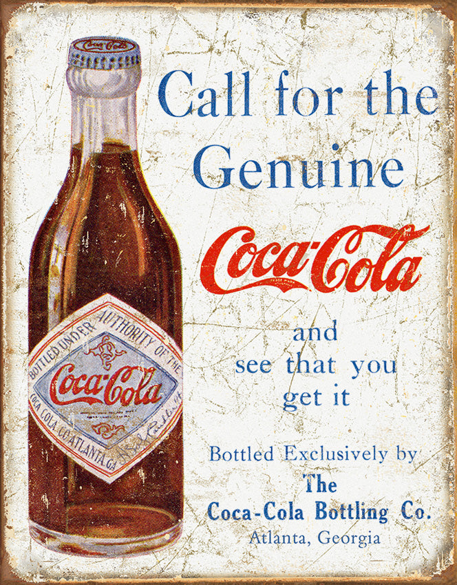 Tin Signs Coke Call For The Genuine 1918
