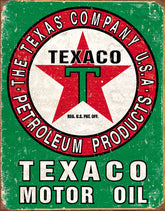 Tin Signs Texaco Motor Oil 1927