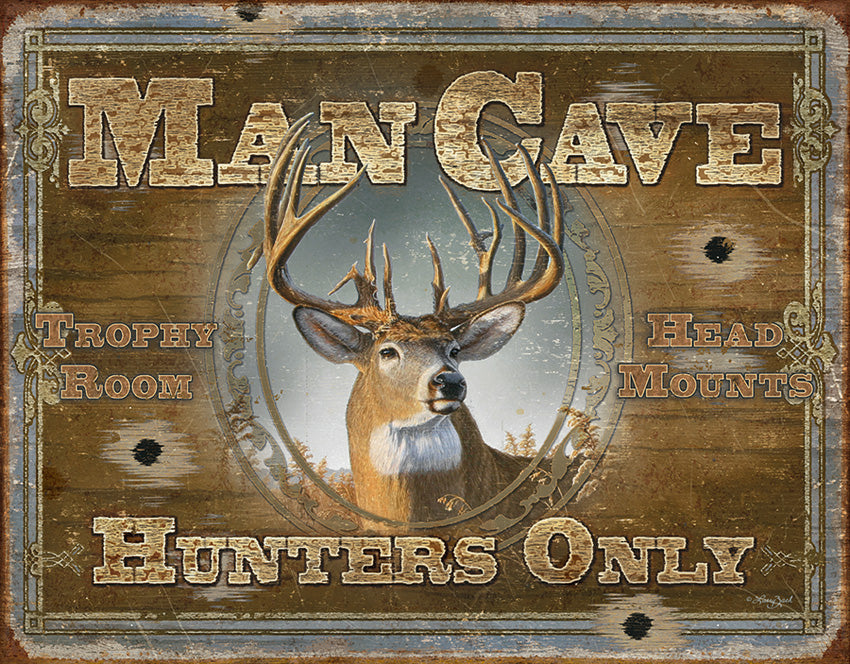 Tin Signs Man Cave- Hunters Only 1935