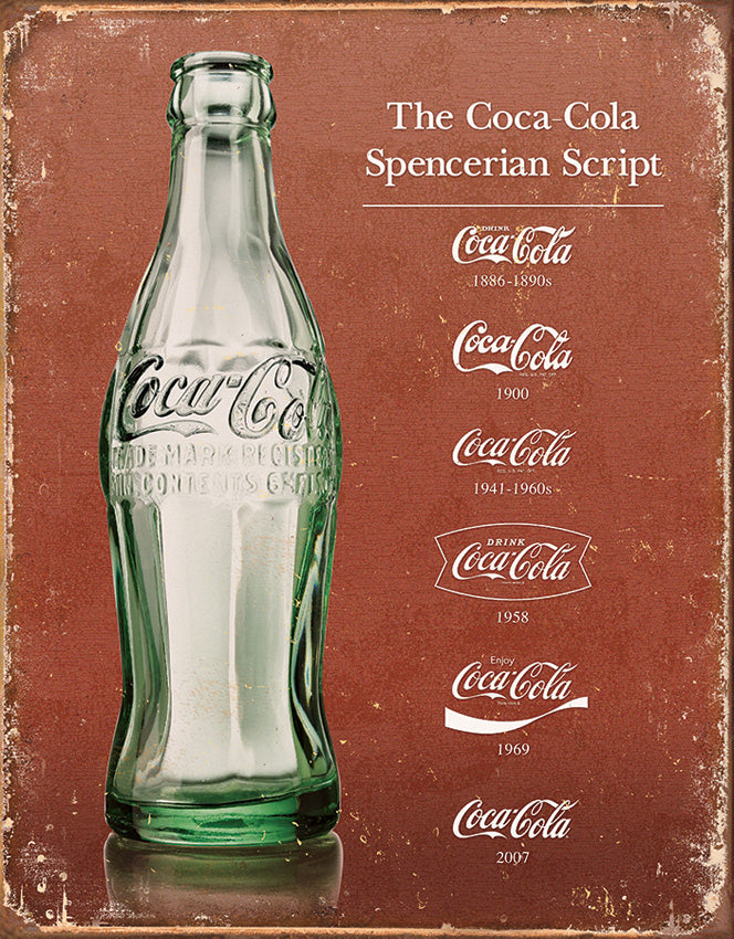Tin Signs Coke Script Heritage 1952