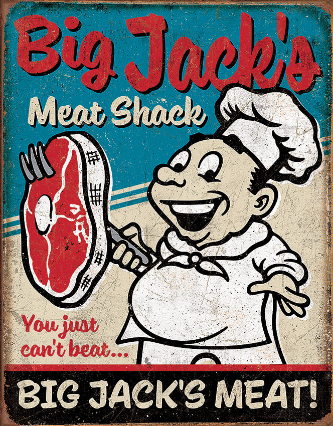 Tin Signs Big Jacks Meats Sign 2122