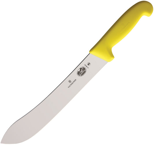 Victorinox Butcher Knife with Yellow Fibrox Handle and Sharp Blade
