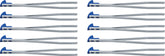 Victorinox Replacement Tweezers Sm Blue A.6142.2.10(BAGS OF 10)