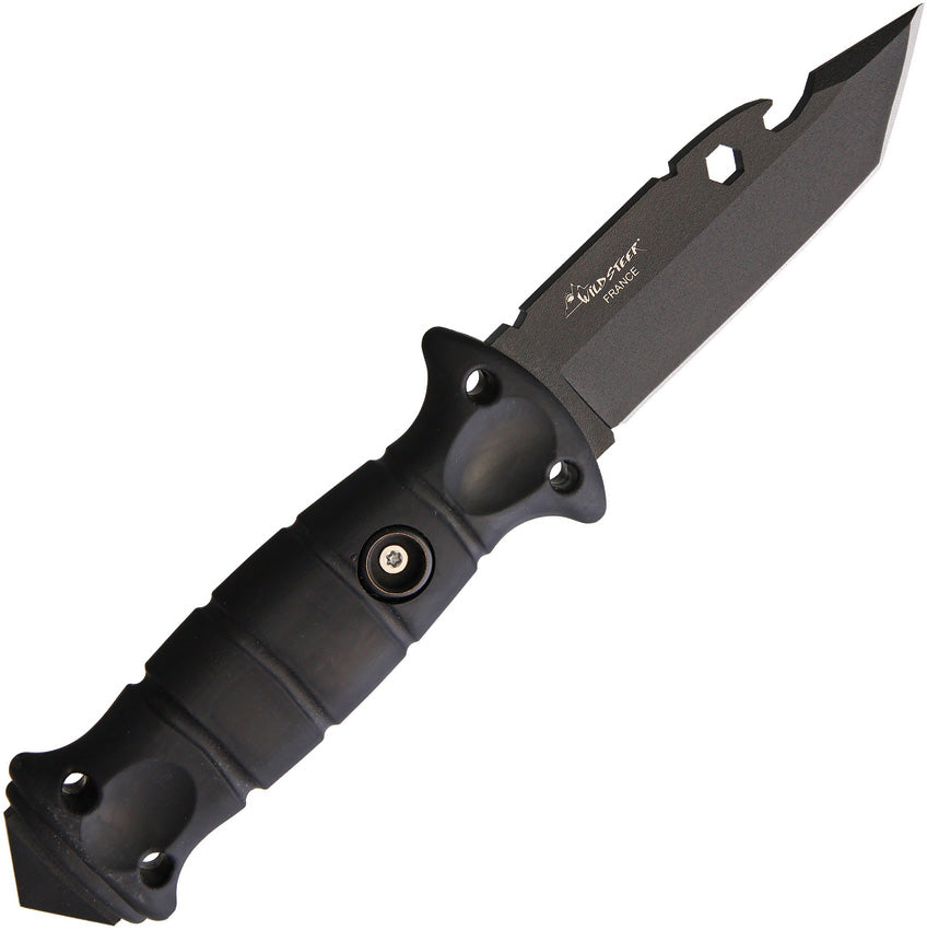 WildSteer SPIKE Mission Fixed Blade SPI3113 (BLACK NO SERRATIONS)