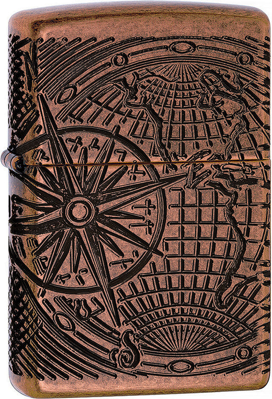 Zippo World Map Armor Series 29853