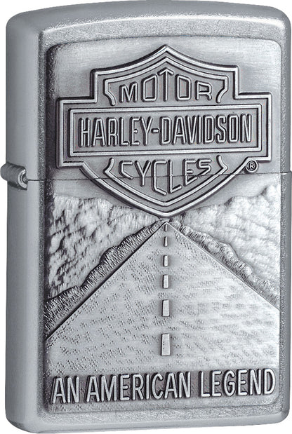 Zippo Harley-Davidson® Open Road Emblem Chrome Lighter