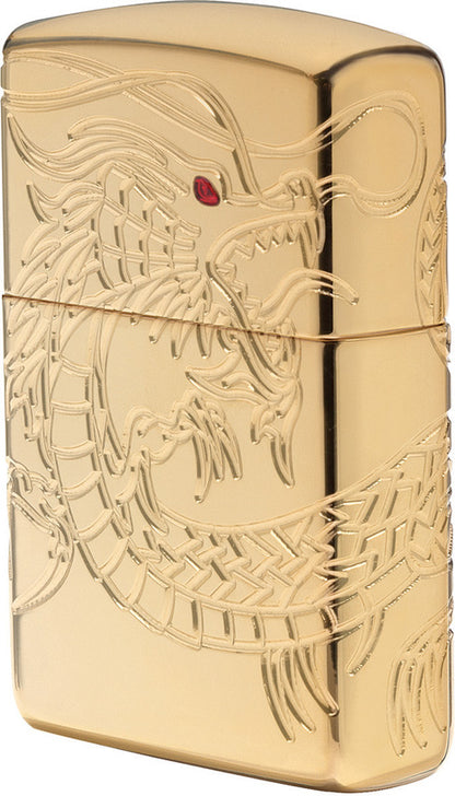Armor® Asian Dragon 360-Degree Gold-Plate Windproof Lighter – Zippo UK