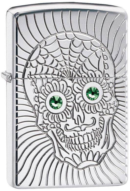 Zippo Armor Sugar Skull Lighter 49172