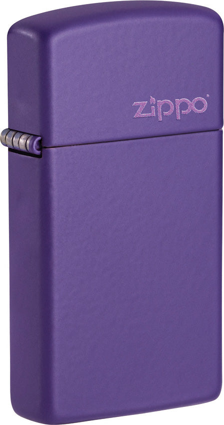 Zippo Slim Purple Logo Lighter 1637ZL