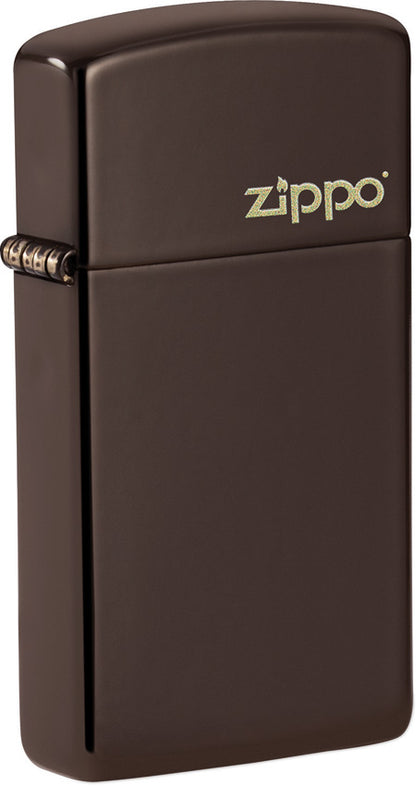 Zippo Classic Brown Zippo Logo Windproof Lighter | Made in USA | Shop now at Mjoutdoorsgear UK