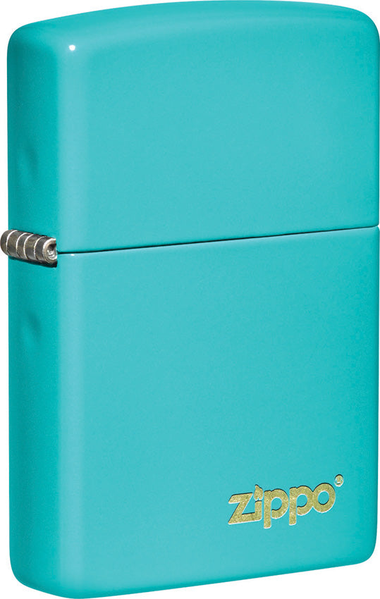 Zippo Classic Flat Turquoise Logo 49454ZL