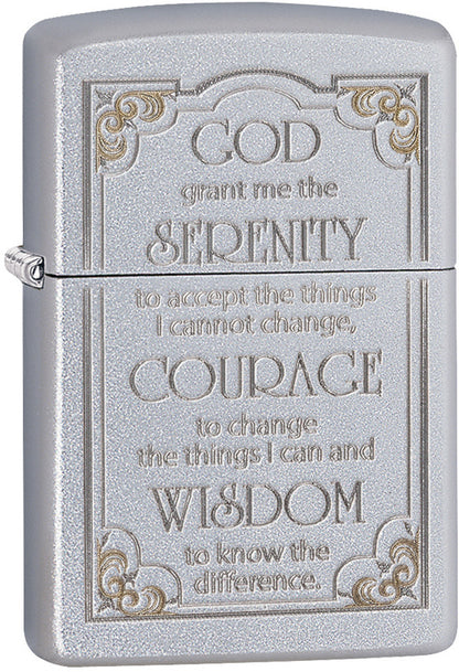 Zippo Serenity Prayer Windproof Lighter – Zippo UK Shop online at Mjoutdoorsgear