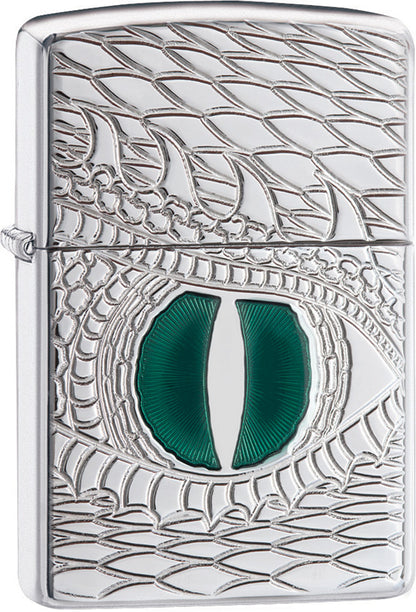 Green Dragon Eye Chrome Windproof Lighter – Zippo UK
