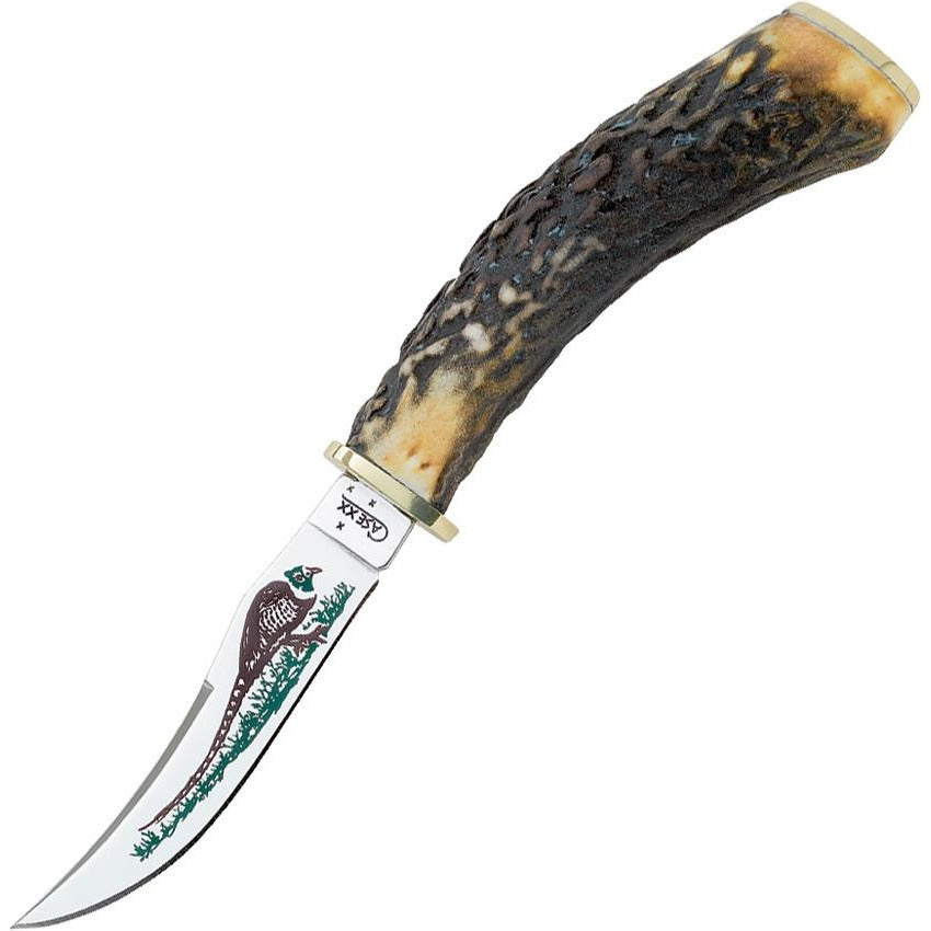 Case Cutlery Stag Pheasant W/Sheath