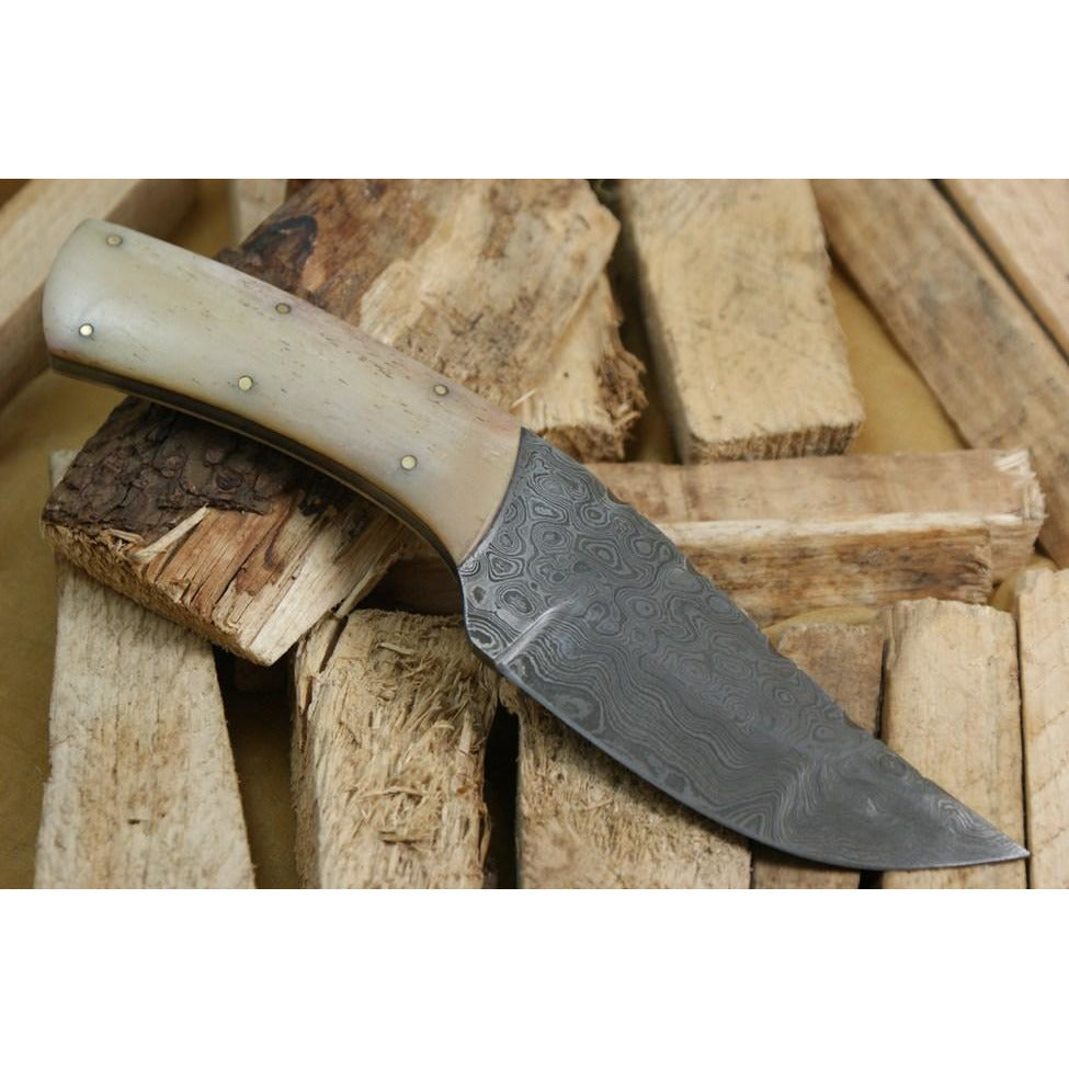 Custom Handmade Hunting Knife With Leather Sheath by Knife King