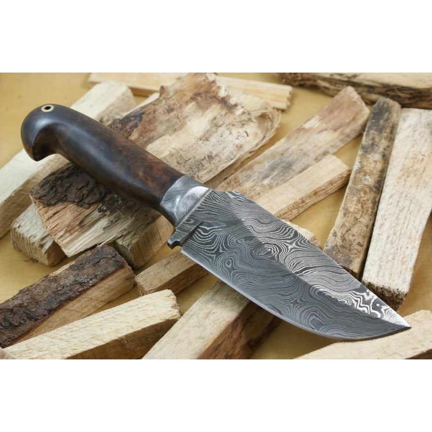 Custom Handmade Hunting Knife With Leather Sheath by Knife King