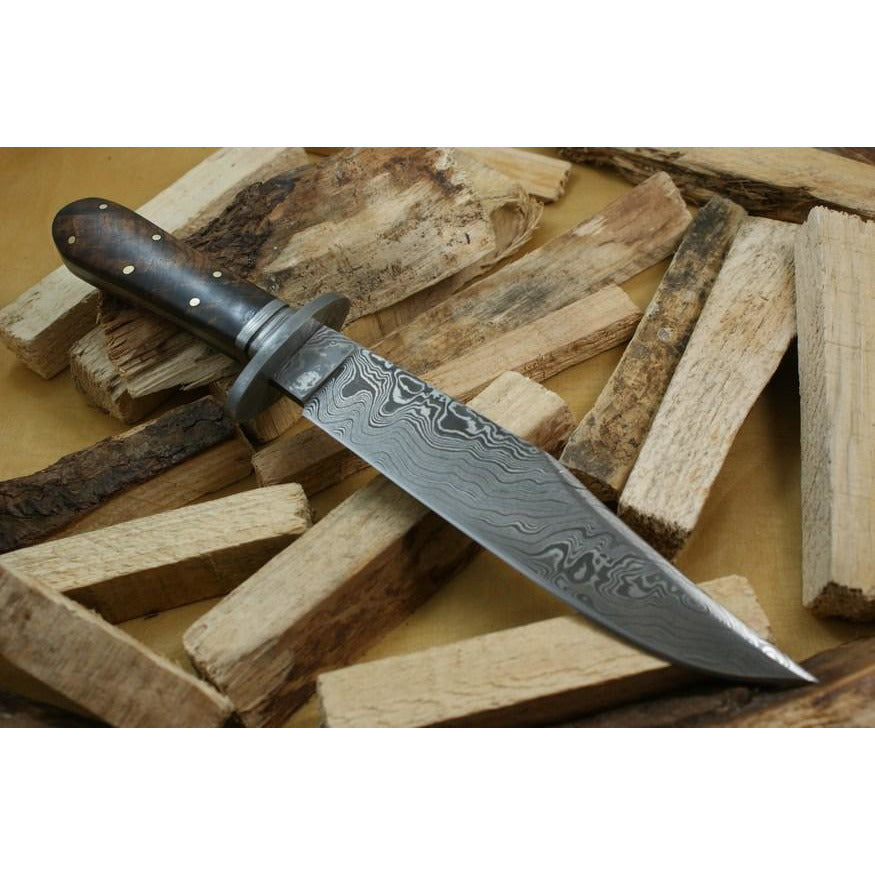 Custom Handmade Bowie Knife With Leather Sheath by Knife King