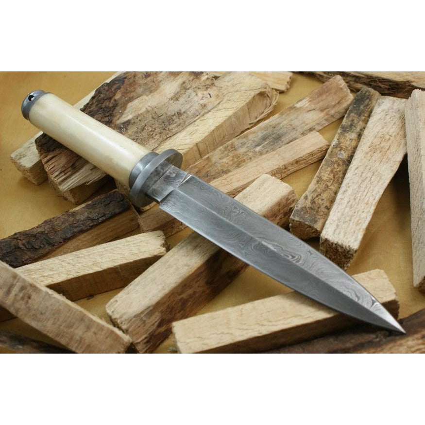 Custom Handmade Hunting Knife With Leather Sheath by Knife King