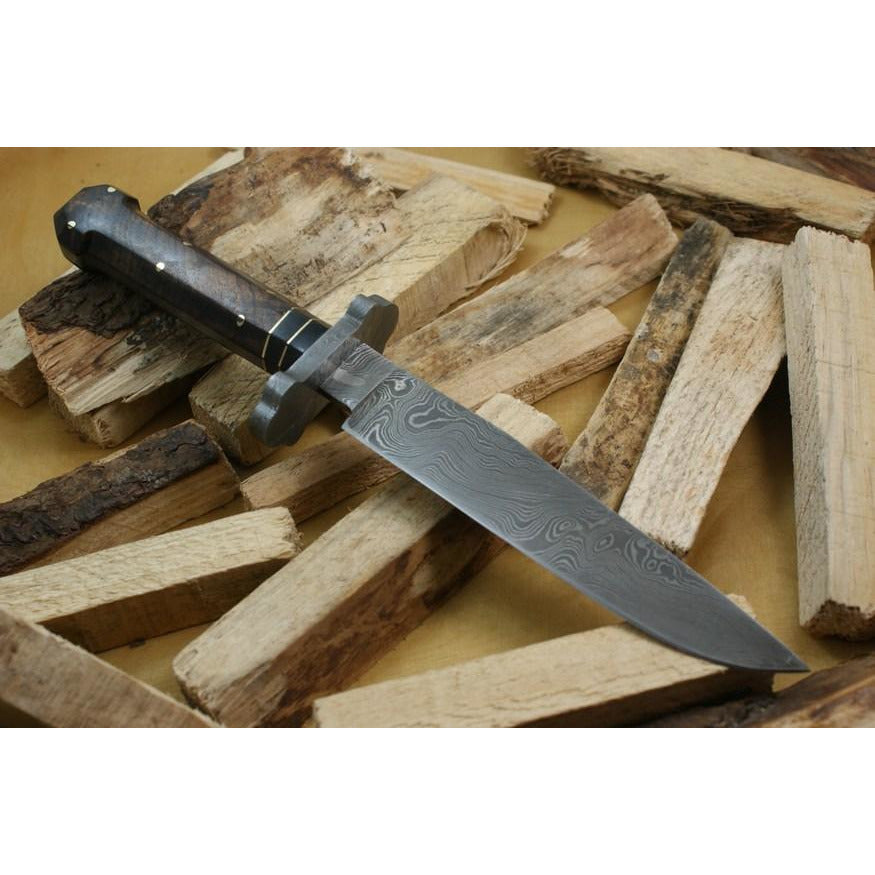 Custom Handmade Bowie Knife With Leather Sheath by Knife King