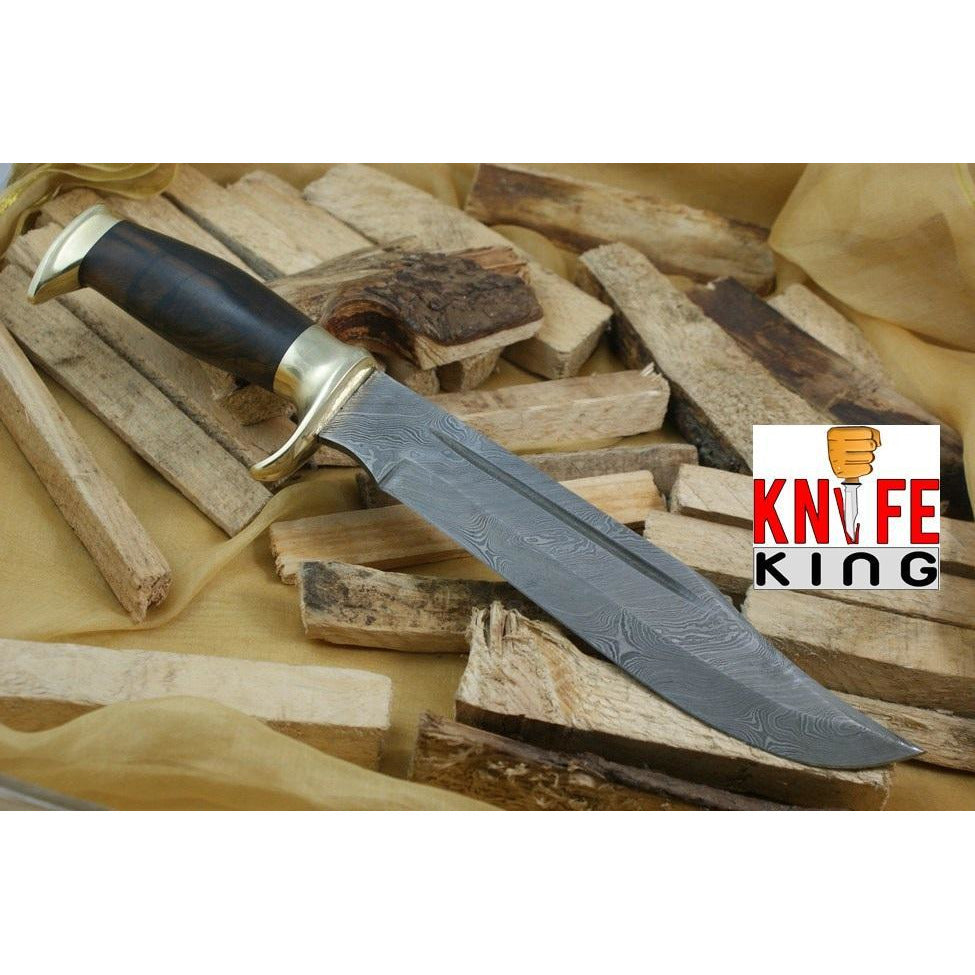 Custom Handmade Bowie Knife With Leather Sheath by Knife King