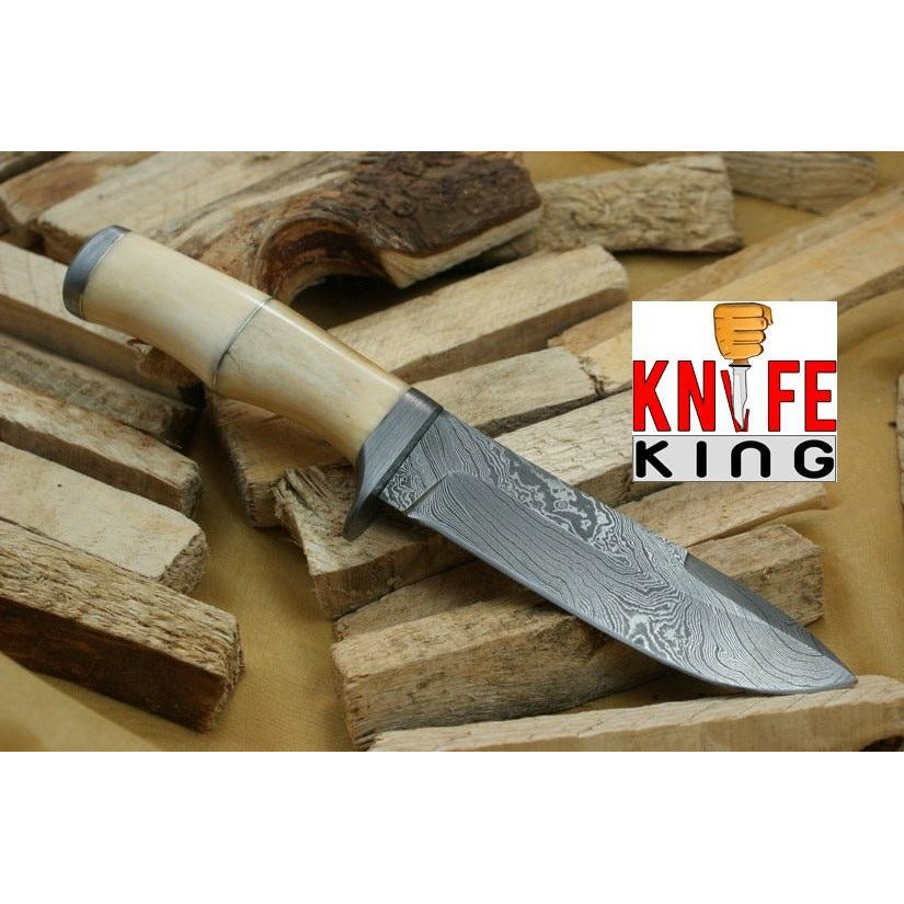 Custom Handmade Hunting Knife With Leather Sheath by Knife King