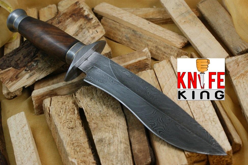 Custom Handmade Bowie Knife With Leather Sheath by Knife King
