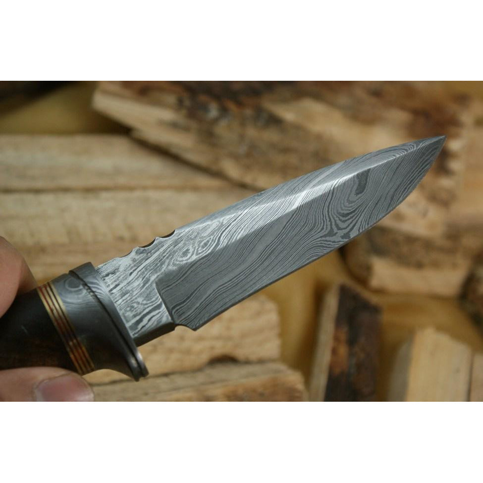 Custom Handmade Hunting Knife With Leather Sheath by Knife King